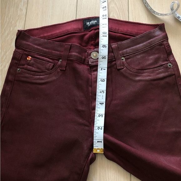 Hudson Nico Super Skinny Jeans in Burgundy Made in USA Size 28 - Picture 5 of 13